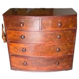 Bowfront Five Drawer Dresser