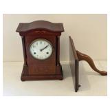 Edwardian Wood Inlaid Mantel Clock, 1900s