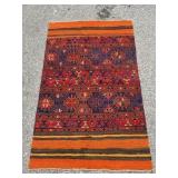 Kurdish Soumak Reworked Wool Area Rug