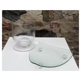 Two Glass Display Items
