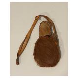 Antique Animal Hide Hip Flask