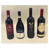 Four 750 mL Bottles Italian Red Wine