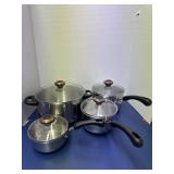 Paula Deen 8 Pc Cookware Set Nice!!! Stainless