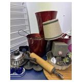 Mixed Lot of Decor Cutting Board Planters Vtg