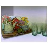 Beautiful Glass Cutting Board With Fruit