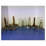 Brass & Glass Picture Easels and Beverage Glasses