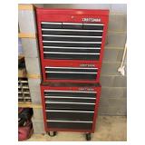 Craftsman Metal 3 part Tool Box  with Keys