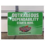 Interstate Batteries 36x24 Metal sign