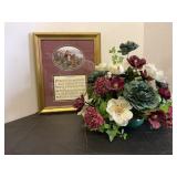 17x13.5 Amazing Grace Picture and Silk Floral
