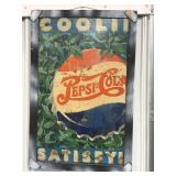 Vintage Pepsi Cola Partial cardboard  23 1/2 x 35