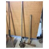 Vintage tools, Manual lawn edger & pick mattock