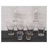 Vintage Enjoy Coca Cola Glasses, set of 6 and two