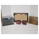 Ford Metal Memo Board, Wooden Sign, Leather