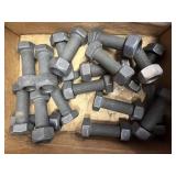 16 Bolts Nuts size 5/8 18 fine thread