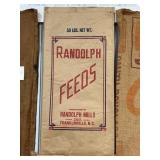 Randolph Feeds, 50lb advertising bag.  15x32