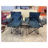 Pair of foldable outdoor chairs