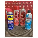 WD-40, heavy duty silicone lubricant & starting