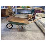 Vintage metal wheelbarrow