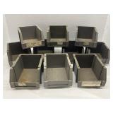 Plastic stackable storage bins.  Lot of 10.