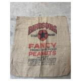 Vintage Birdsong Peanut Burlap Sack 37x34