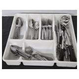 Stainless Steele Utensils and Tray.  Different