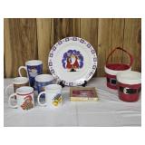 Christmas Mugs, Stoneware Plate, Bath & Body