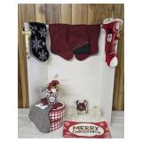 Christmas Tins, Stockings, Candle Holders and