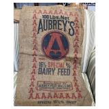 Aubreyï¿½s Dairy Feed,  burlap sack