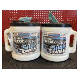 Two, shop towels buckets,   Have been used out of