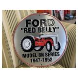 Ford, Red Belly, Metal sign.  12x12