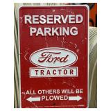 Reserved parking, Ford metal sign.  8x12