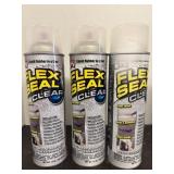 Flex Seal Clear 3 cans 2 new 1 used