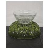 Vintage Anchor Hocking Bowl, Medallion, Avocado