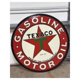 Texaco repo 23 1/2 diameter metal sign