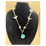 Vintage Zuni Fetish Necklace Heishi Beads Carved