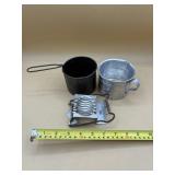 Vintage sifter egg slicer and measuring w