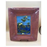 Signed pottery platter