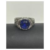 Vintage Beautiful Sterling Silver Blue Stone