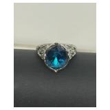 Vintage Beautiful Sterling Silver Blue Stone