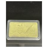 Donald Trump 24K Gold Plated $100 Bar,