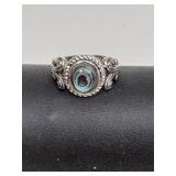 Sterling silver ring very unique stone size  6 /