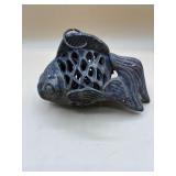 VINTAGE CAST IRON KOI FISH LANTERN, HANGING