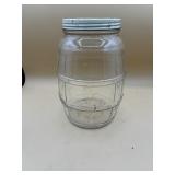 Vintage Barrel Pickle jar with lid