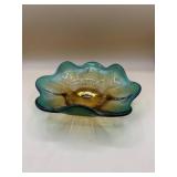 Joniï¿½s century Green Yellow Amber Art Glass Glass