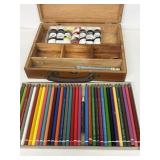 Art supplies lot conte de Paris coloring pencils