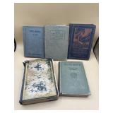 Antique hard back books lot