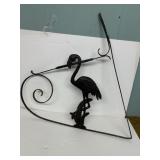 Vintage Flamingo screen door insert