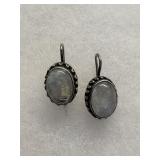 Vintage Sterling Silver 925 Moonstone Earrings
