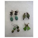 Vintage Turquoise and Jade themed earrings