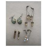 Vintage hand painted stork glass and silver